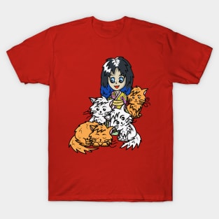 Crazy Cat Lady in a Kimono T-Shirt